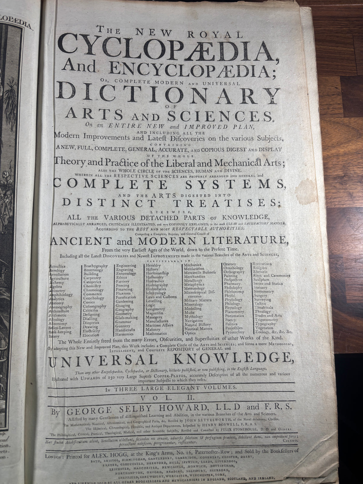 The New Royal Cyclopædia and Encyclopædia, George Selby Howard, c.1790 3 Vols