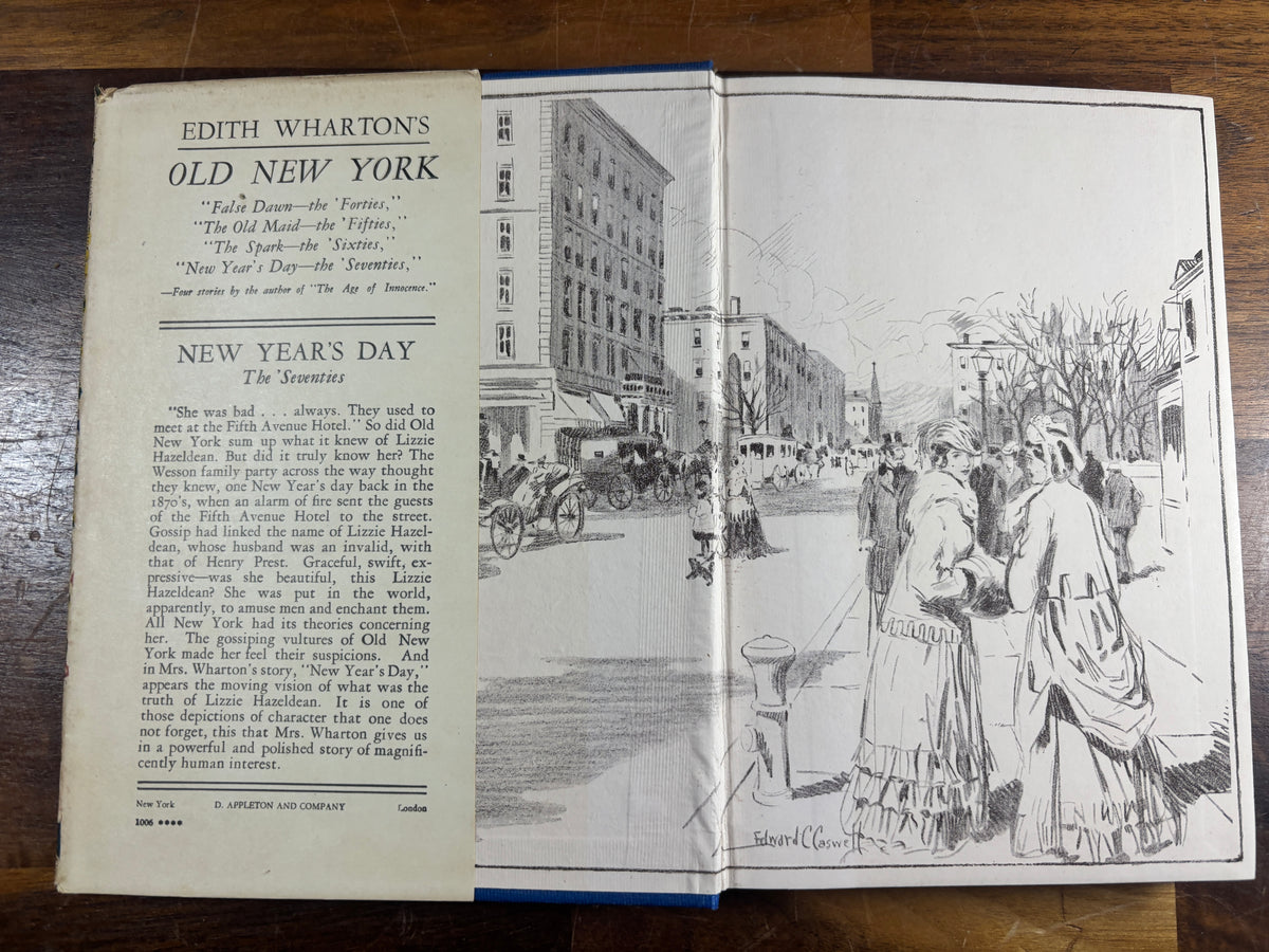 1924 Edith Wharton, Old New York set, 1st Edition, Original Dust Jacket/Slipcase