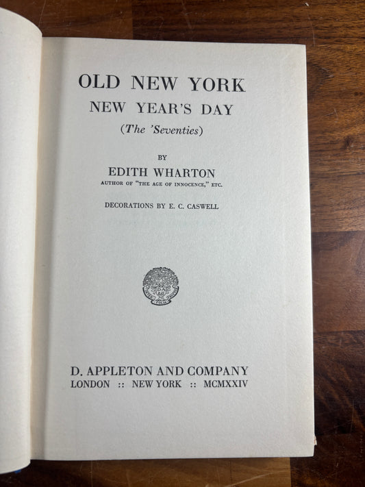 1924 Edith Wharton, Old New York set, 1st Edition, Original Dust Jacket/Slipcase