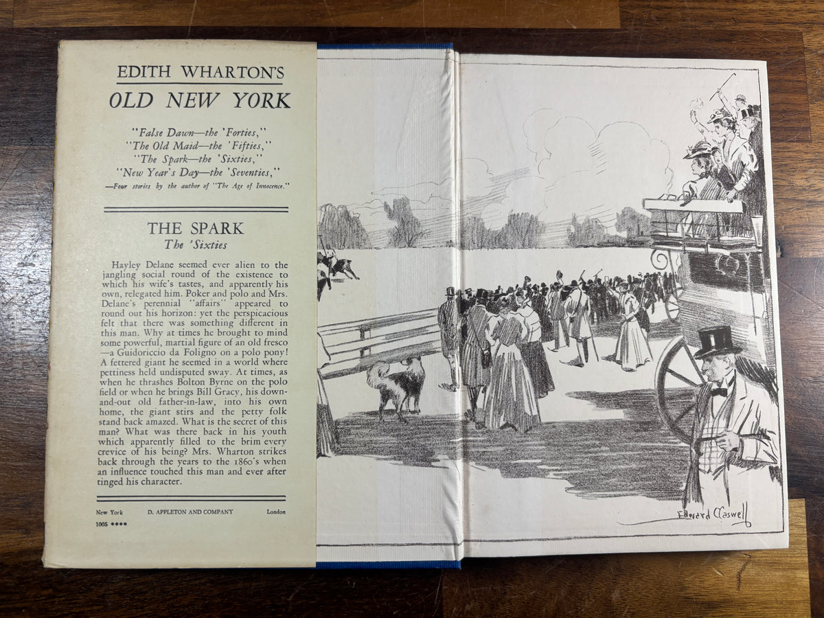 1924 Edith Wharton, Old New York set, 1st Edition, Original Dust Jacket/Slipcase