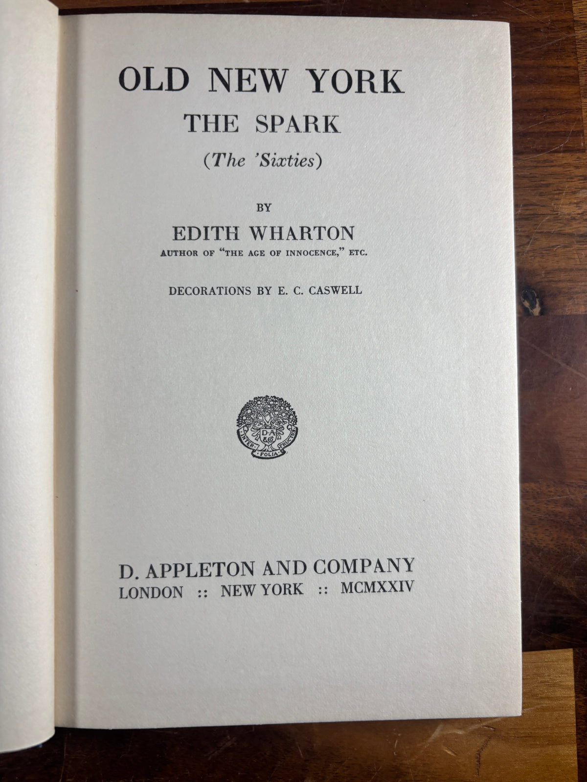 1924 Edith Wharton, Old New York set, 1st Edition, Original Dust Jacket/Slipcase
