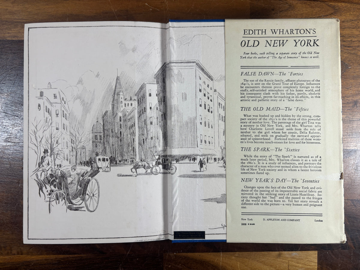 1924 Edith Wharton, Old New York set, 1st Edition, Original Dust Jacket/Slipcase