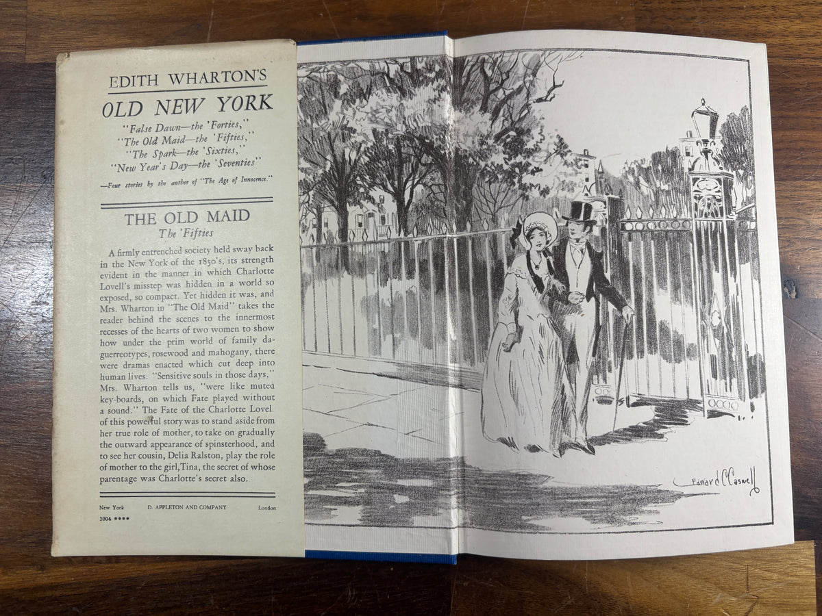 1924 Edith Wharton, Old New York set, 1st Edition, Original Dust Jacket/Slipcase