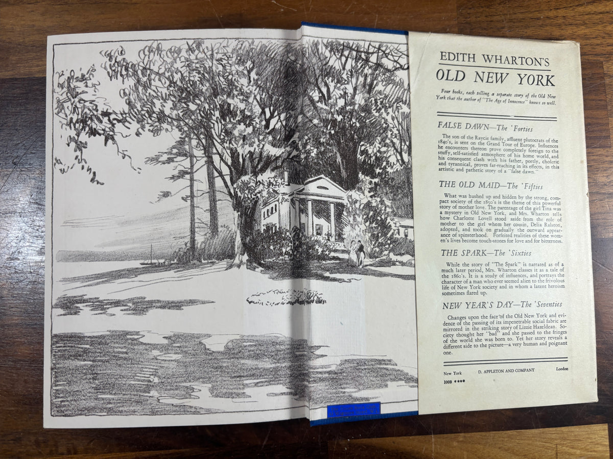 1924 Edith Wharton, Old New York set, 1st Edition, Original Dust Jacket/Slipcase