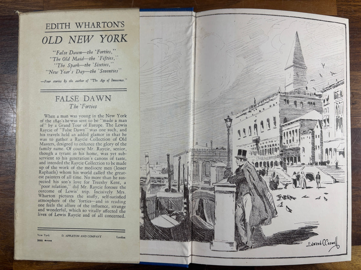 1924 Edith Wharton, Old New York set, 1st Edition, Original Dust Jacket/Slipcase