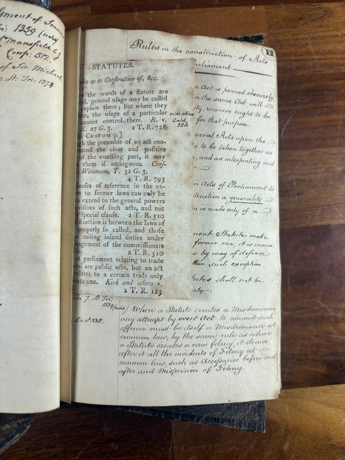 Early 19th Century Legal Manuscript Commonplace Book, Sir George Chetwynd, MP & Barrister,  c.1820