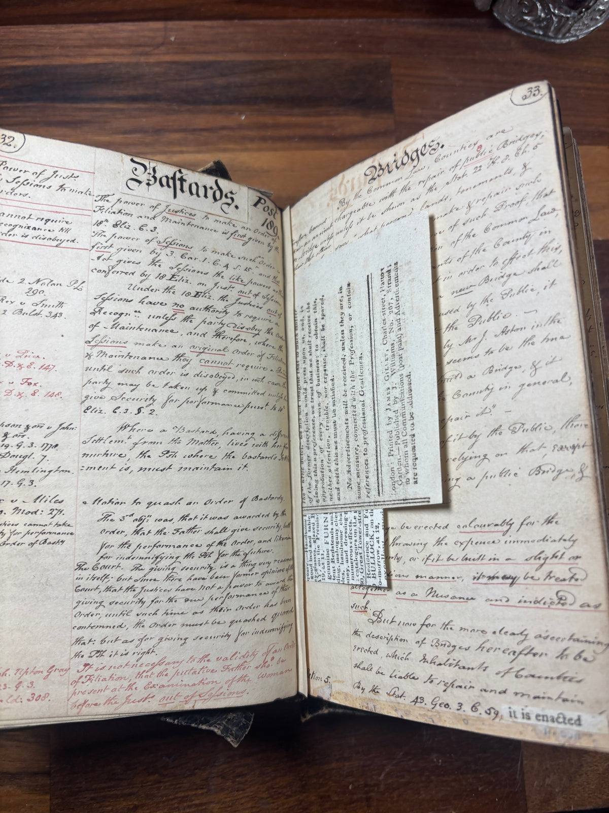 Early 19th Century Legal Manuscript Commonplace Book, Sir George Chetwynd, MP & Barrister,  c.1820