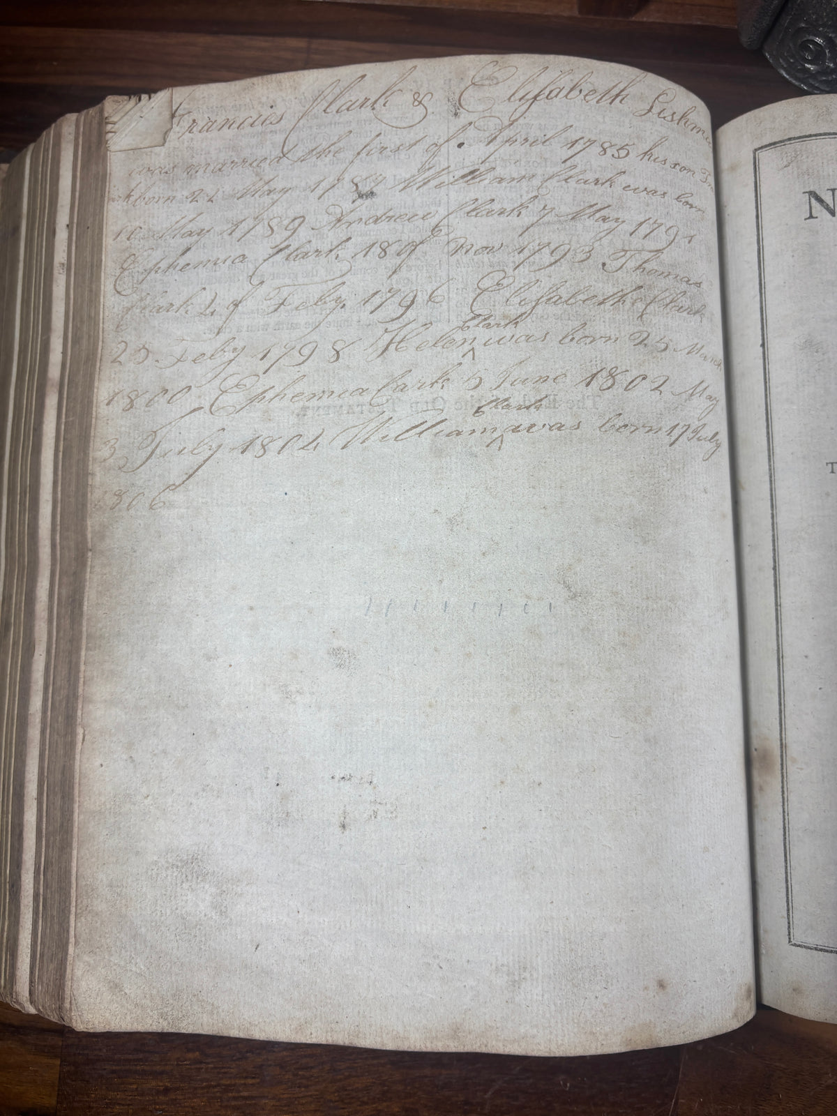 1799 King James Bible, Edinburgh Quarto, Leather Bound, with Family Inscriptions