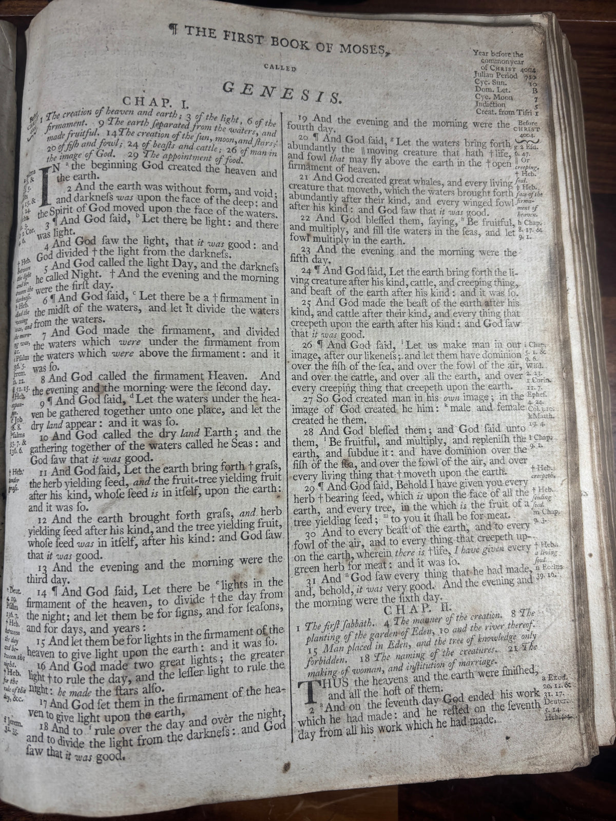 1799 King James Bible, Edinburgh Quarto, Leather Bound, with Family Inscriptions