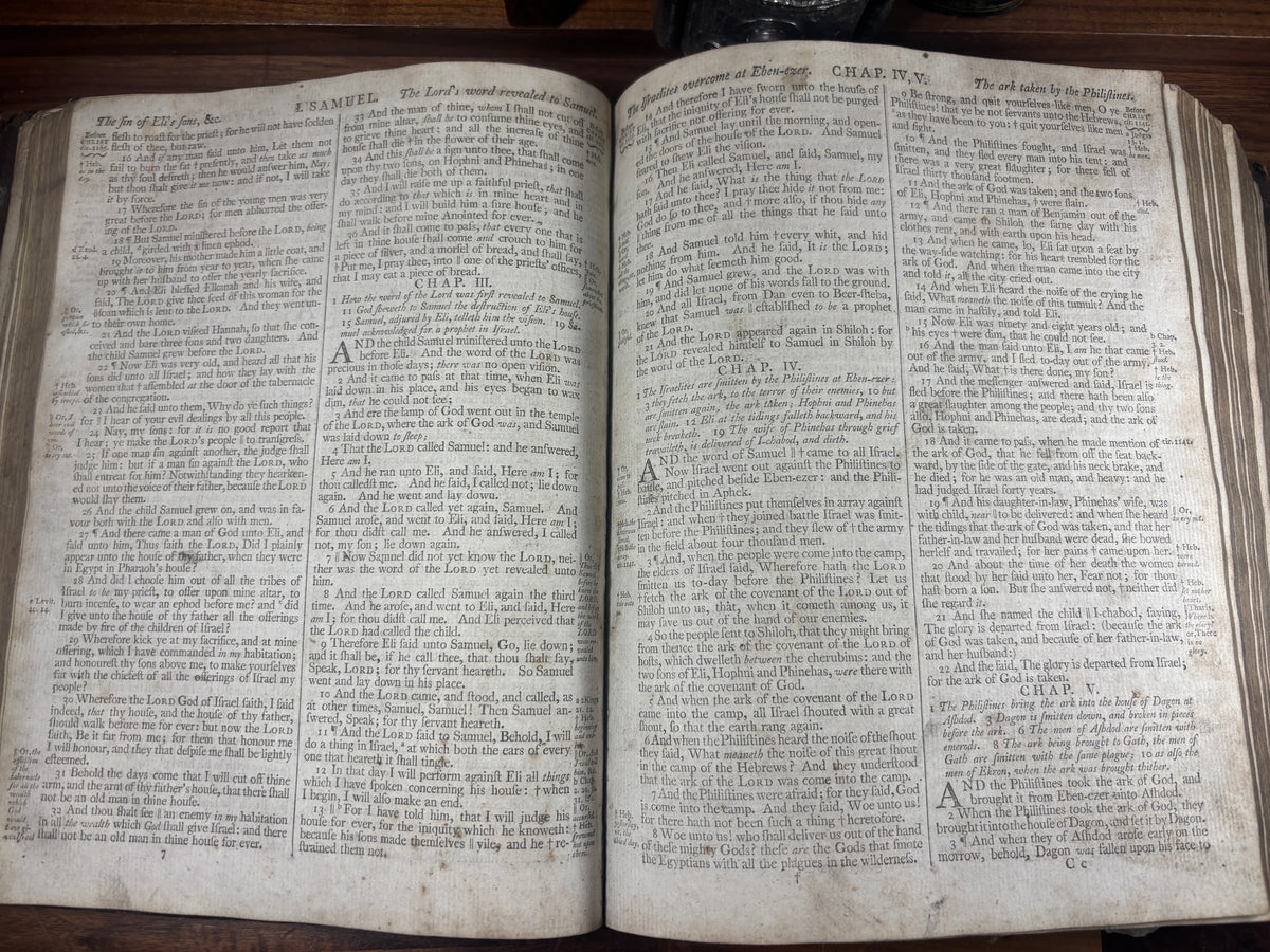 1799 King James Bible, Edinburgh Quarto, Leather Bound, with Family Inscriptions
