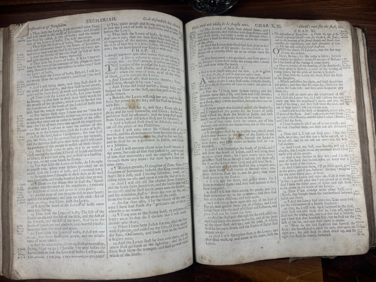 1799 King James Bible, Edinburgh Quarto, Leather Bound, with Family Inscriptions