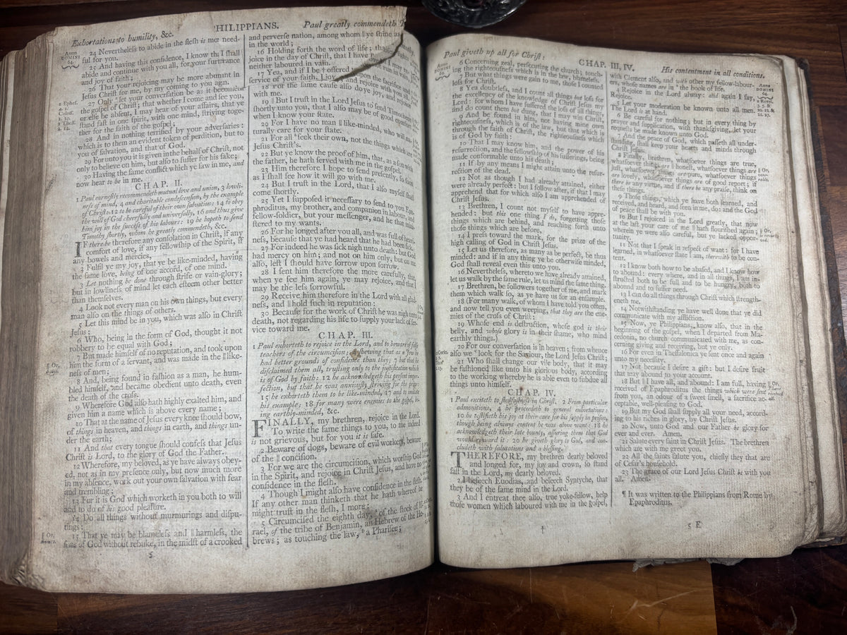 1799 King James Bible, Edinburgh Quarto, Leather Bound, with Family Inscriptions