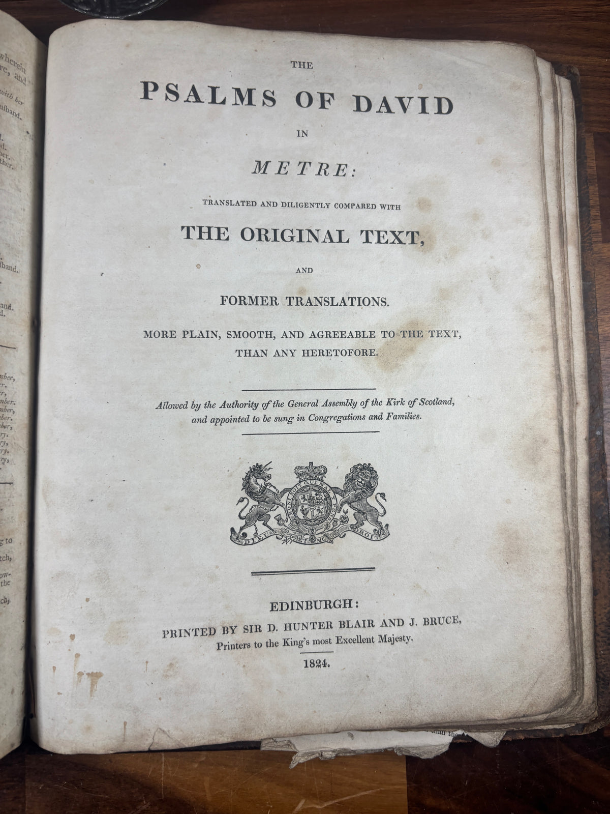1799 King James Bible, Edinburgh Quarto, Leather Bound, with Family Inscriptions