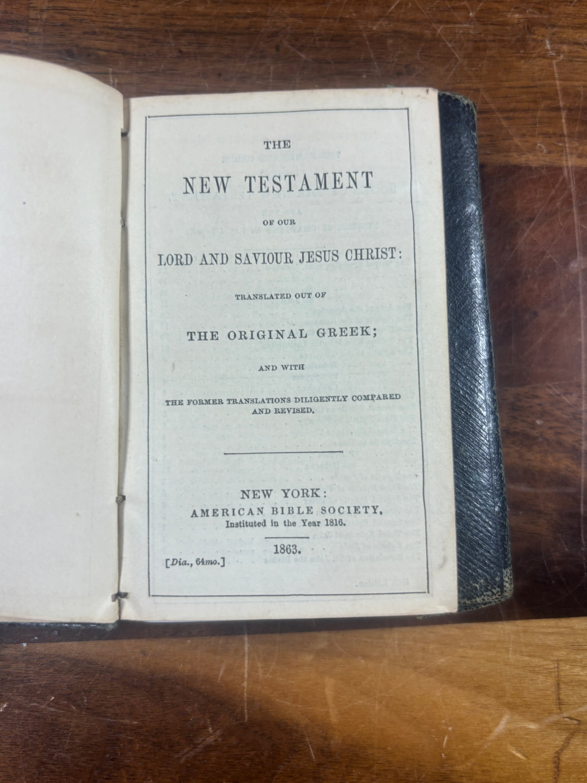 1863 American Civil War Pocket New Testament, Attributed to Chaplain John S. Dore, 6th New Hampshire Volunteers