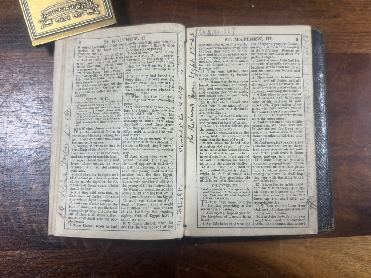 1863 American Civil War Pocket New Testament, Attributed to Chaplain John S. Dore, 6th New Hampshire Volunteers
