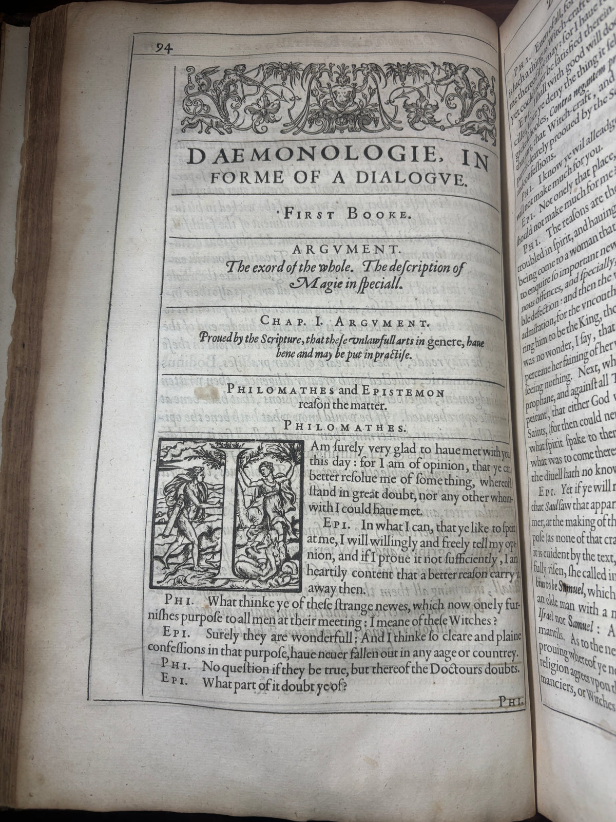 1620 King James Collected Works, 1616 Title Page, Daemonologie, Shakespeare Era