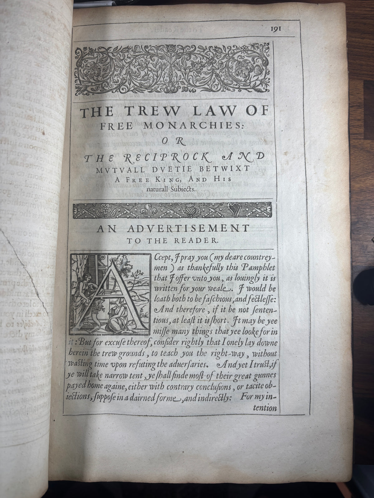 1620 King James Collected Works, 1616 Title Page, Daemonologie, Shakespeare Era