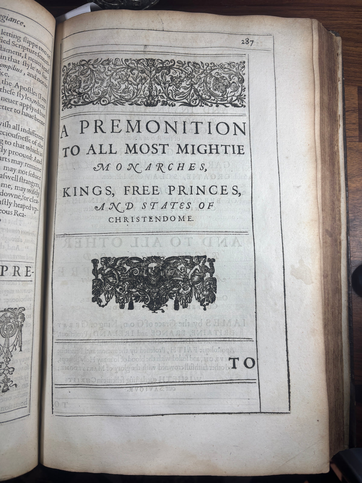 1620 King James Collected Works, 1616 Title Page, Daemonologie, Shakespeare Era