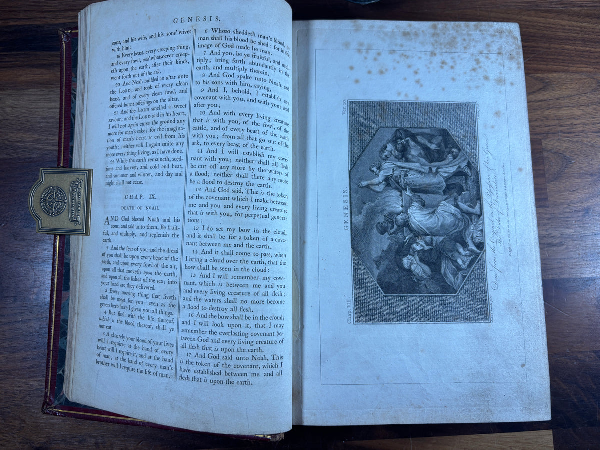 1795 Killer Bible, Thomas Bensley, Illustrated KJV, Three Volumes