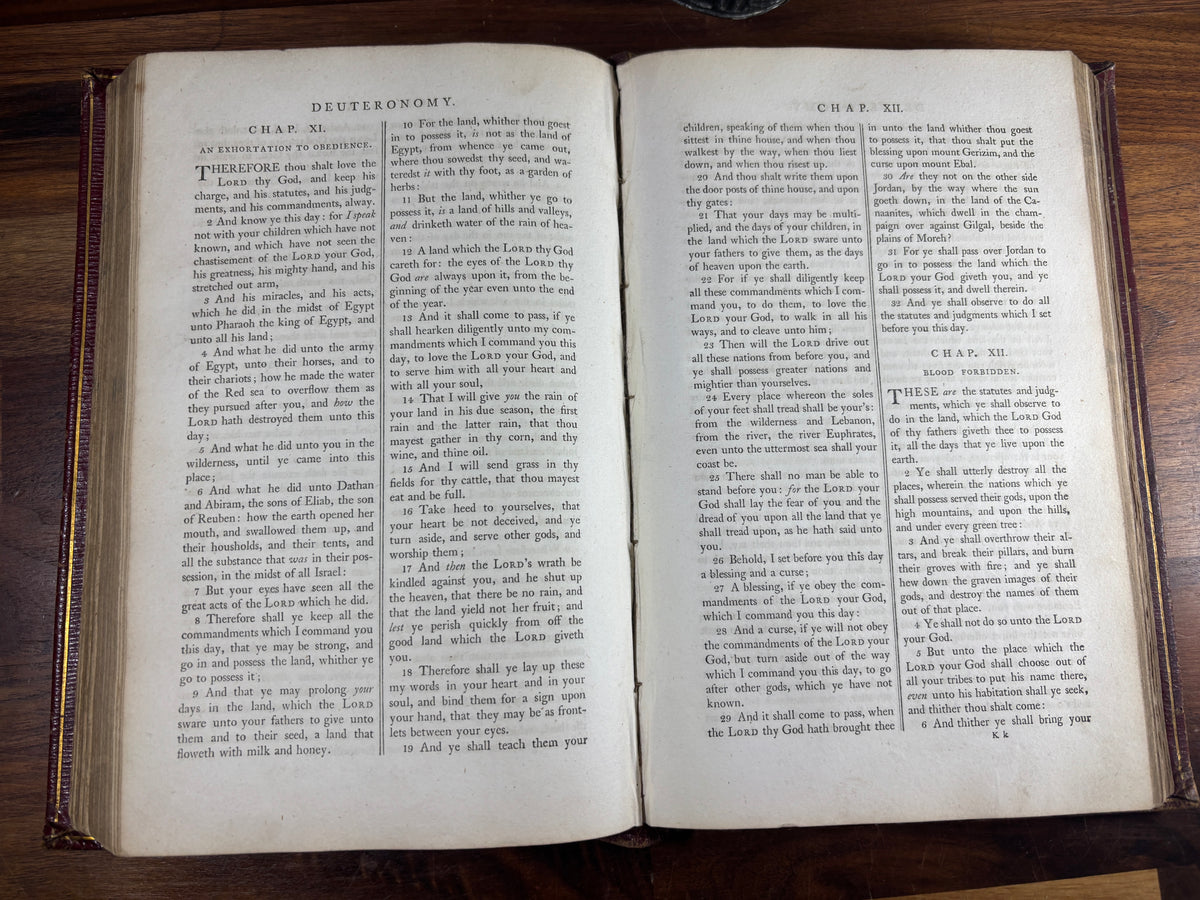 1795 Killer Bible, Thomas Bensley, Illustrated KJV, Three Volumes