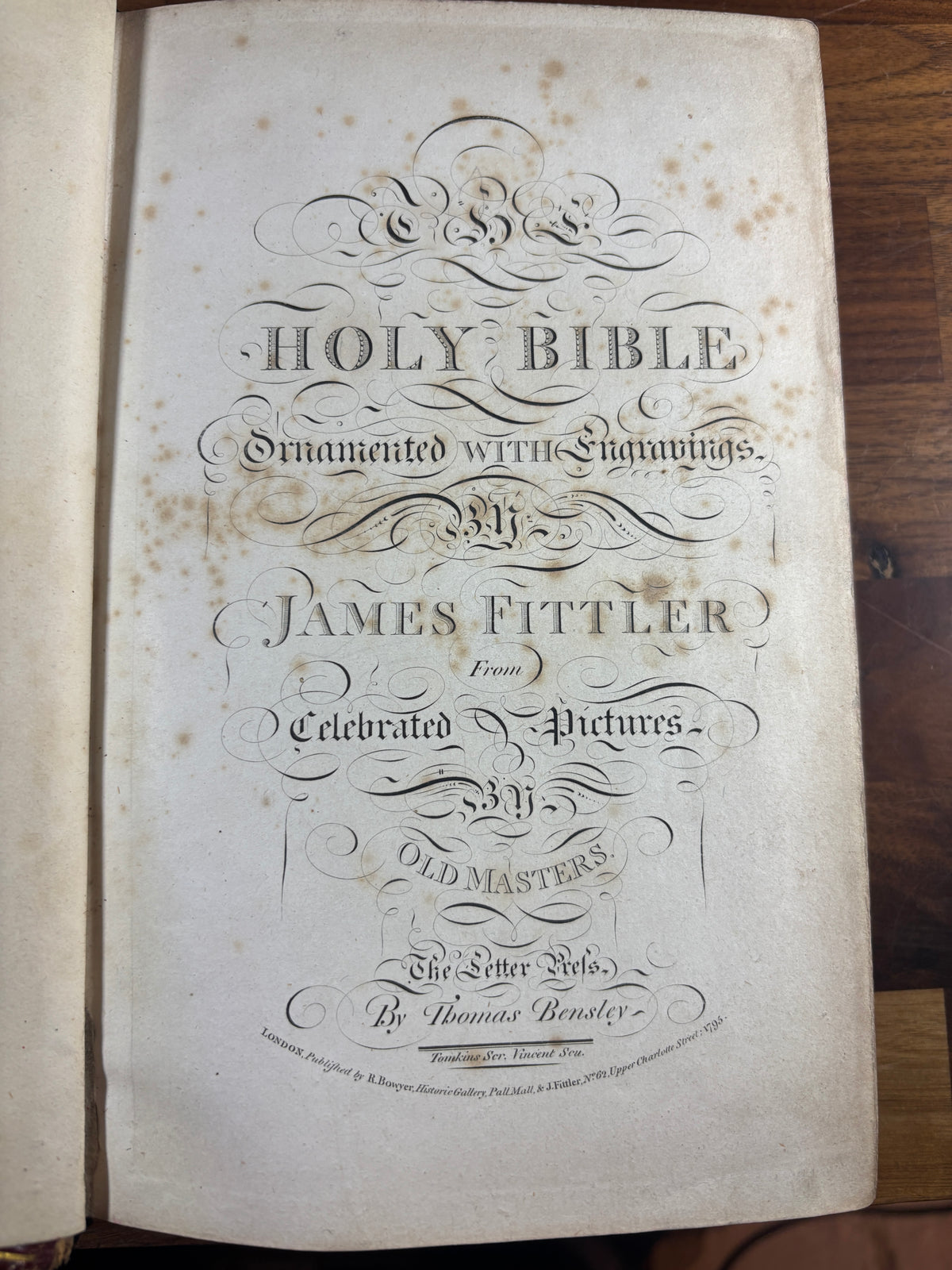 1795 Killer Bible, Thomas Bensley, Illustrated KJV, Three Volumes