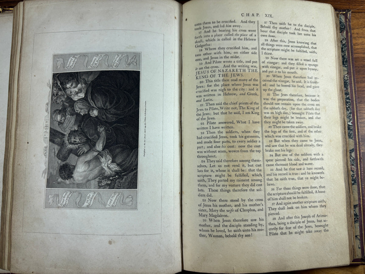 1795 Killer Bible, Thomas Bensley, Illustrated KJV, Three Volumes