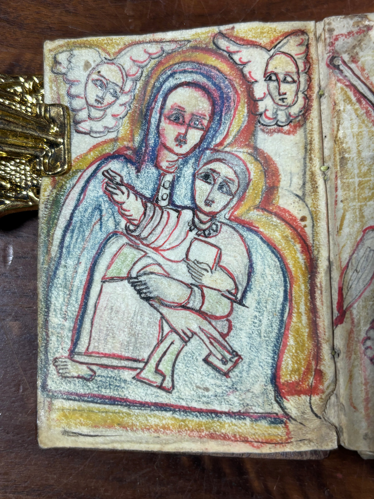 Ethiopian Orthodox Illuminated Prayer Book Manuscript C. 18th Century