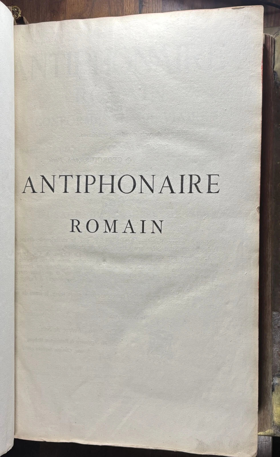 French Gregorian Chant Antiphonary W/ Metal Work – Inscribed by Pope John XXIII