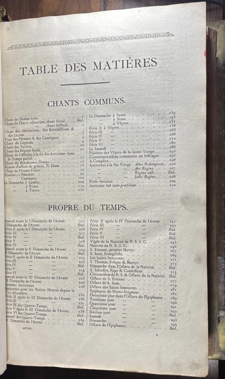 French Gregorian Chant Antiphonary W/ Metal Work – Inscribed by Pope John XXIII