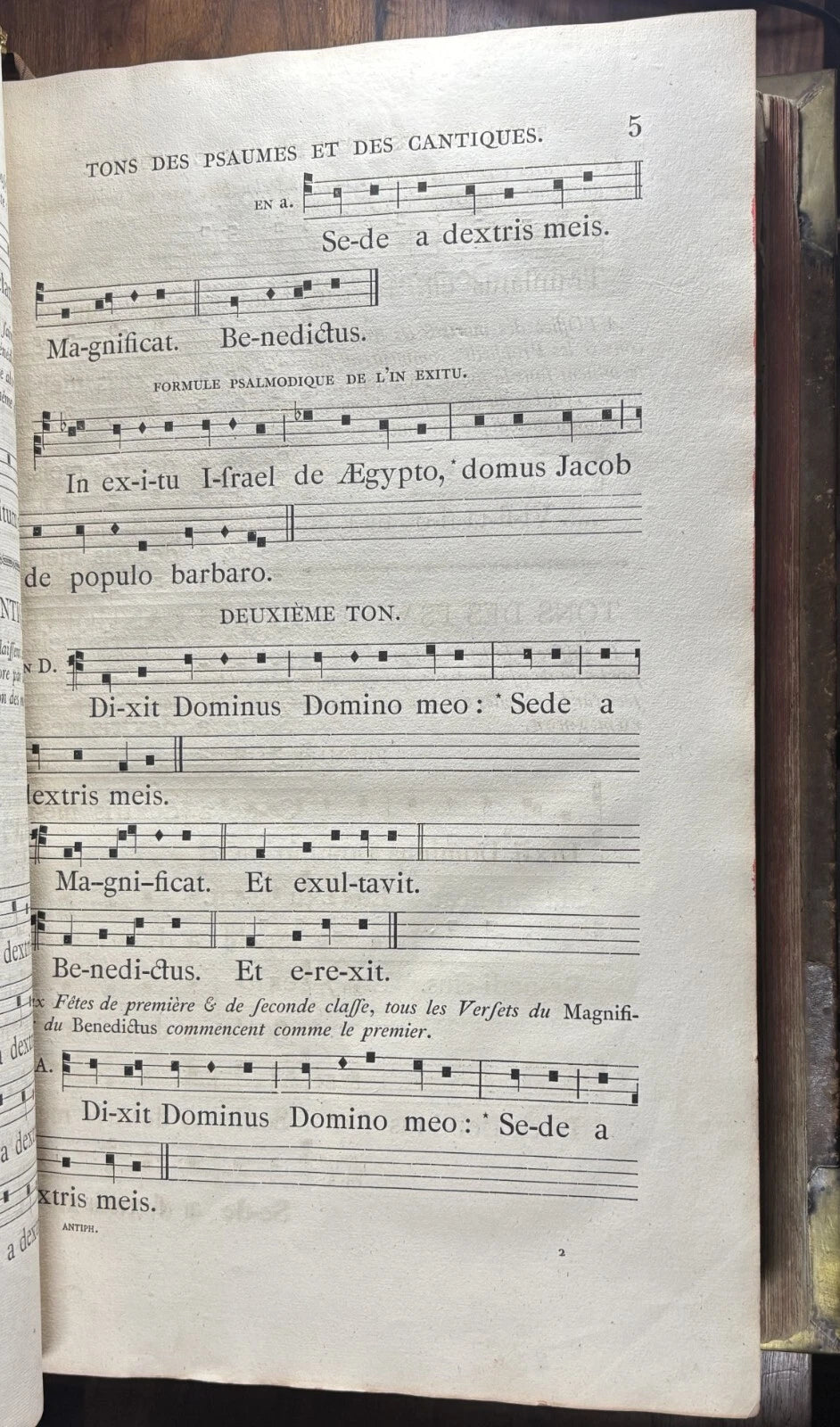 French Gregorian Chant Antiphonary W/ Metal Work – Inscribed by Pope John XXIII